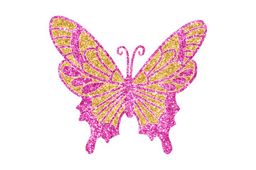 Fototapeta na wymiar Glitter Butterfly