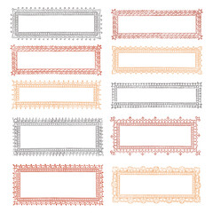 Decorative vintage frames and borders set	