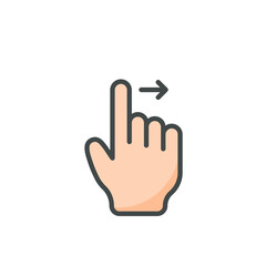Vector cartoon finger mouse cursor in various gestures for mobile touch screen devices