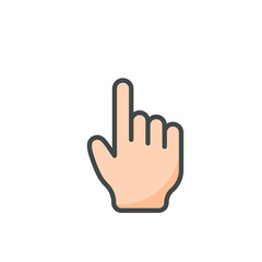 Vector cartoon finger mouse cursor in various gestures for mobile touch screen devices