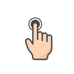 Vector cartoon finger mouse cursor in various gestures for mobile touch screen devices