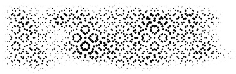 Halftone border. Dotted grunge vector border elements.