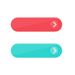 Obraz premium Click Button Vector Set Simple website links Isolated on white background.