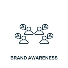 Brand Awareness icon. Line simple icon for templates, web design and infographics