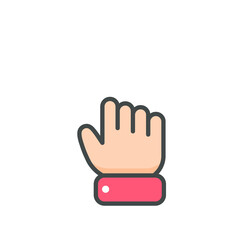 Vector cartoon finger mouse cursor in various gestures for mobile touch screen devices