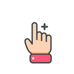 Vector cartoon finger mouse cursor in various gestures for mobile touch screen devices