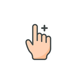 Vector cartoon finger mouse cursor in various gestures for mobile touch screen devices