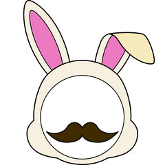 兎の顔ハメ素材
