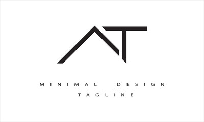 AT or TA Minimal Logo Design