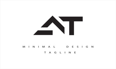 AT or TA Minimal Logo Design