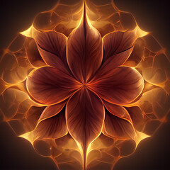 Floral design with luminous lights.  Created with generative ai technology