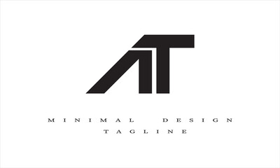 AT or TA Minimal Logo Design