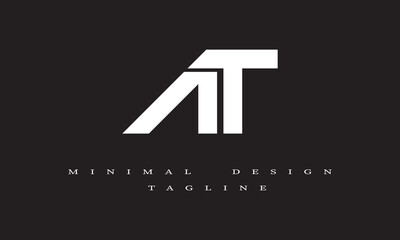 AT or TA Minimal Logo Design