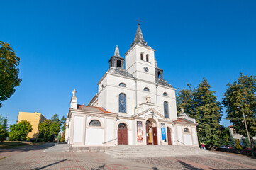 Fototapeta na wymiar Church of st. Lawrence in Nakło nad Notecią, Kuyavian-Pomeranian Voivodeship, Poland 