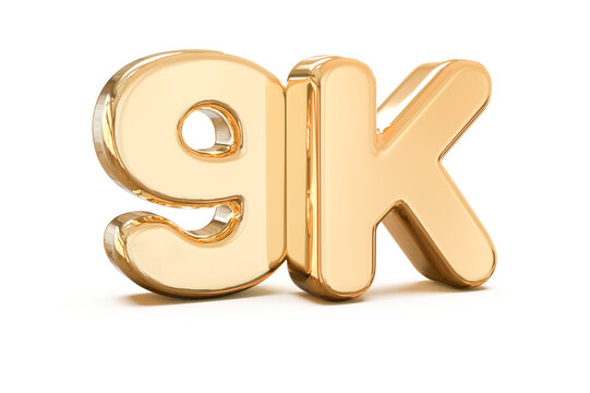 9k follower 3d render gold with generative AI