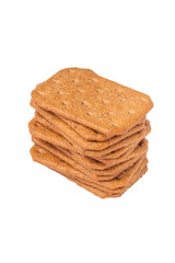 Biscuit or Cracker. Chocolate biscuit or cracker. Dessert Snack and Sweet food concept.