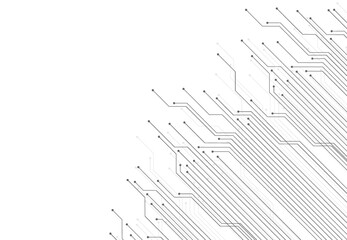 Abstract background with technology circuit board texture. Electronic motherboard illustration. Communication and engineering concept. Vector illustration