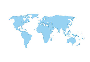 Obraz na płótnie Canvas World map line composition concept minimal design of global business. Vector Illustration