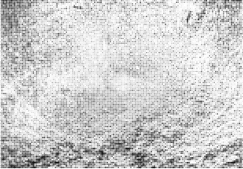 Halftone dotted grunge vector background. Urban old peeled wall