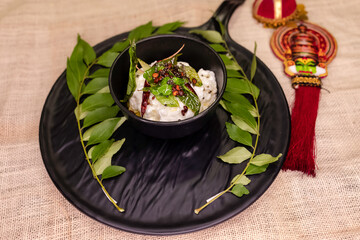 South Indian food. curd rice. conceptual shot