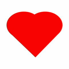 a red heart on a white background