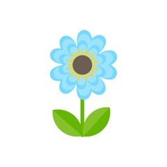 Simple colorful flower dress design for kids Isolated on white background