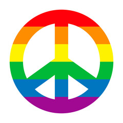 Pride frame. LGBT symbols. Love, heart, flag in rainbow colours, Gay, lesbian parade, Vector  illustration