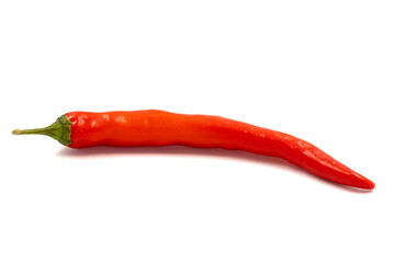 Red hot peppers. Spice pepper isolated on white background. Vegetable, healthy vegan food. close up