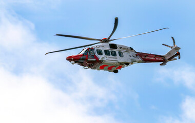 Fototapeta na wymiar Coastguard Helicopter