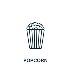 Popcorn icon. Line simple icon for templates, web design and infographics
