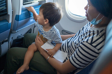 Baby on board using in flight entertainment