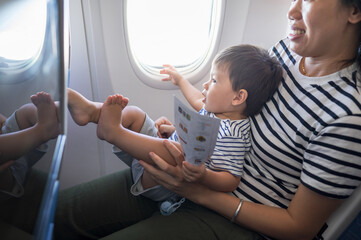 Baby on board using in flight entertainment