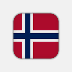 Obraz premium Norway flag, official colors. Vector illustration.