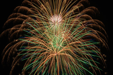 fireworks in the night sky