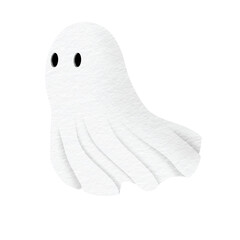 Halloween ghost watercolor. 