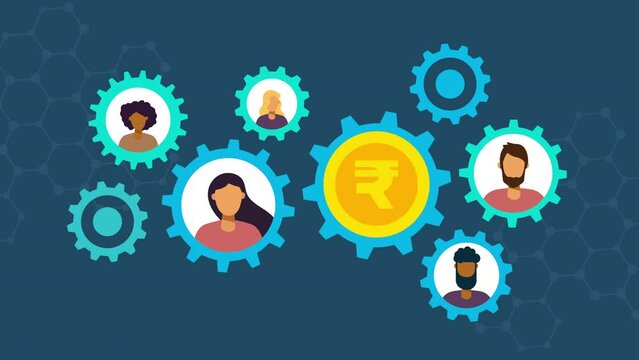 rupie financial management animation concept