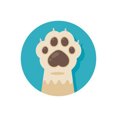 Cat paw set Different species Cute kitten hand designs isolated from background.