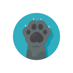 Cat paw set Different species Cute kitten hand designs isolated from background.