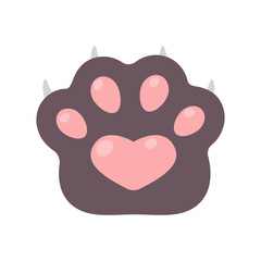 Cat paw set Different species Cute kitten hand designs isolated from background.