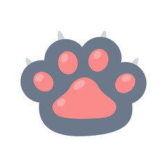 Cat paw set Different species Cute kitten hand designs isolated from background.