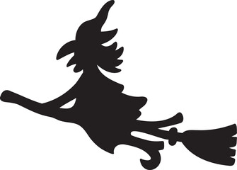 witch illustration on transparent background