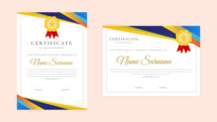 Modern employee of the month certificate