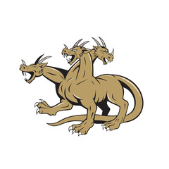 Obraz premium Hydra Crouching Attack Cartoon