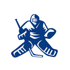 Ice Hockey Goalie Retro