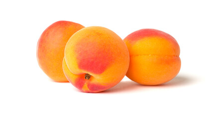 Fresh apricot isolated on white background