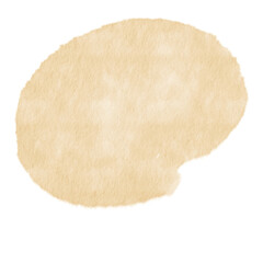 Watercolor Abstract shape yellow blob.