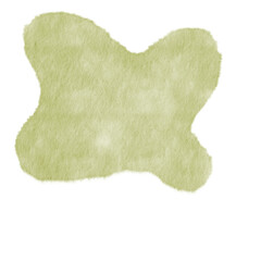 Watercolor Abstract shape green blob.