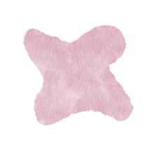 Watercolor Abstract shape pink blob.