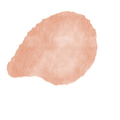 Watercolor Abstract shape orange blob.