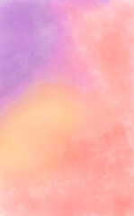 light lilac and orange Watercolor texture and creative gradients of liquid paint